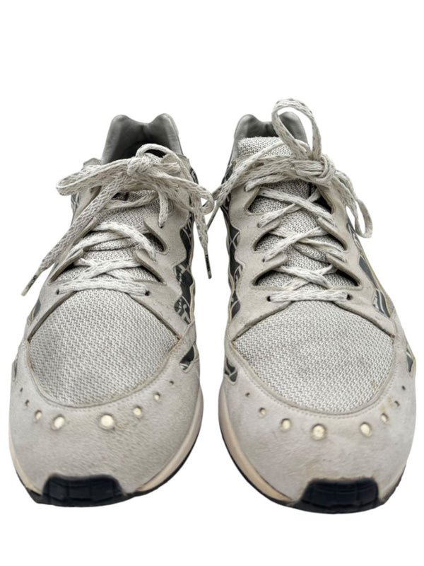 Chanel Grey & White Nylon Suede Low-Top Sneakers – Size 40