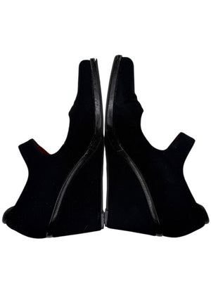 Donald J Pliner Black Stretch Fabric Mary Jane Wedge Shoes – Size 9.5