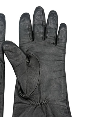 Thinsulate Black Leather Winter Gloves – Size M – Excellent Preowned Condition