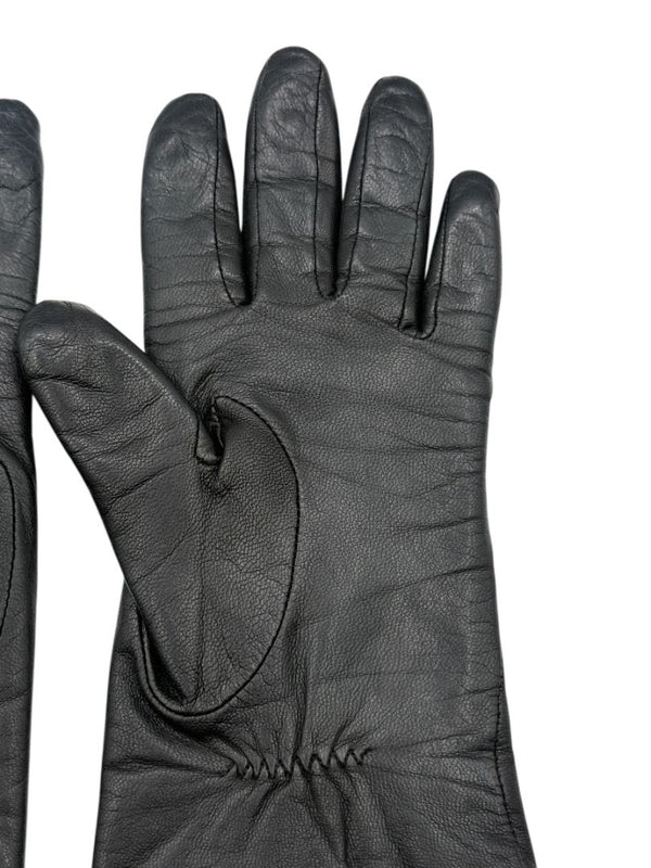 Thinsulate Black Leather Winter Gloves – Size M – Excellent Preowned Condition