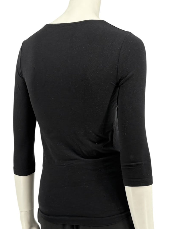 Wolford Black Embellished Neckline Pullover – Size XS