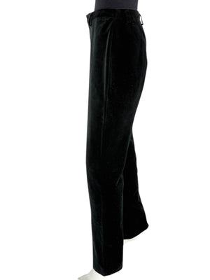 Linda Allard for Ellen Tracy Black Velvet Straight-Leg Trousers – Size 12