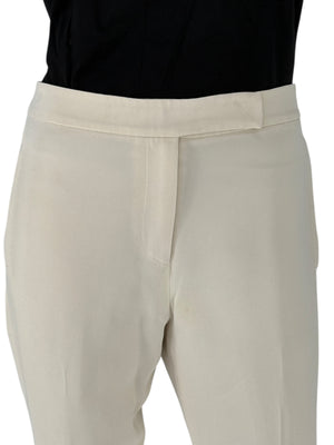 Pamella Roland Ivory Silk Tailored Pants – Fits Like XL