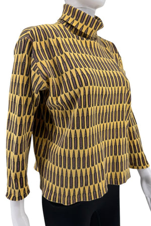 Stephen Sprouse Bullet Print Turtleneck Top – Size M (Good Condition)