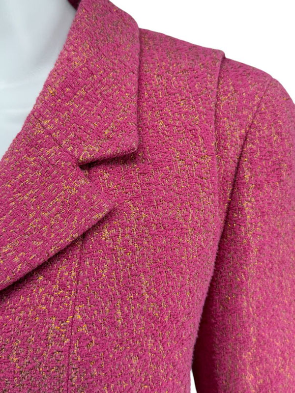 Chanel Pink and Gold Lurex Skirt Suit, Cruise 2001 - Size 44