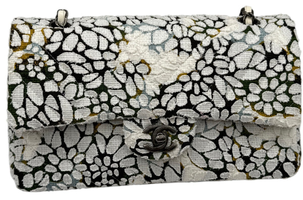 Chanel Double Flap Limited Edition Floral Tweed