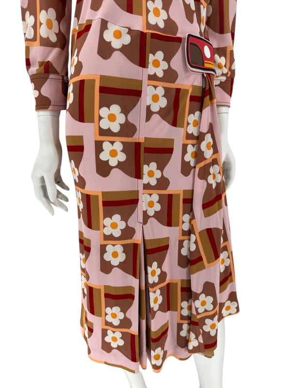 Prada SS 2017 Floral Print Dress - Size 10