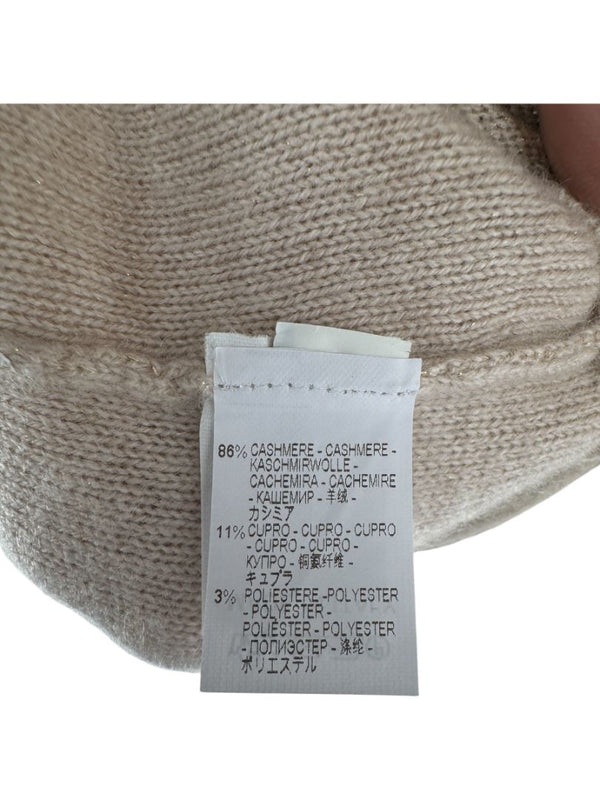 Brunello Cucinelli Beige Cashmere Blend Dolman Sleeve Sweater – Size L