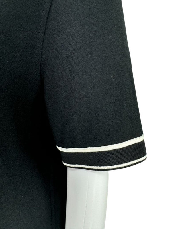 Rag & Bone Black Tipped Knit T-Shirt Dress - M