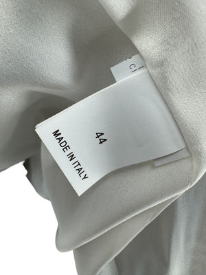 Brunello Cucinelli Ivory Wool-Cashmere Coat with Monili Detail - Size 8