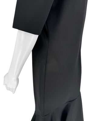 Givenchy Fluted Hem Satin-Trim Dress - Size 44