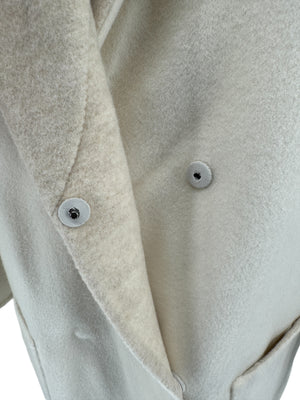 Brunello Cucinelli Reversible Cashmere Coat with Monili Detail - Size 4