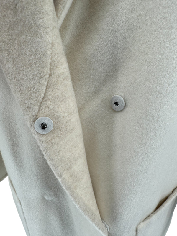 Brunello Cucinelli Reversible Cashmere Coat with Monili Detail - Size 4