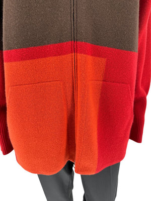 Akris Cashmere Colorblock Zip Hoodie - Size US 10