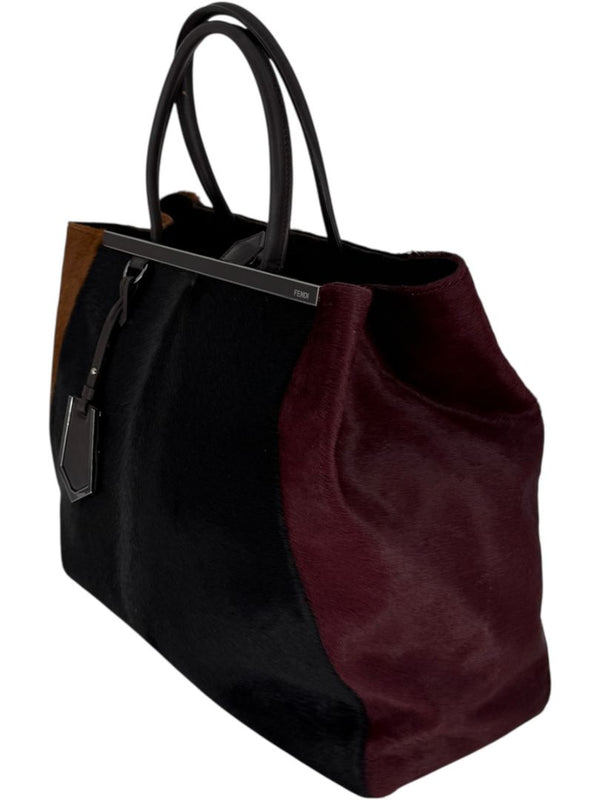 Fendi 2Jours Large Pony Hair Tote – Tricolor Calf Hair & Leather