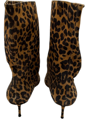 Aquazzura Leopard Print Calf Hair Booties – Size 39