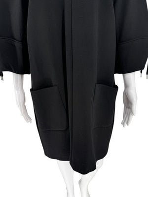 Lela Rose Black Wool-Blend Tie Sleeve Dress – Size 6