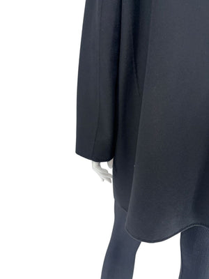 Jil Sander Black Cashmere Collarless Coat – Size 38 IT