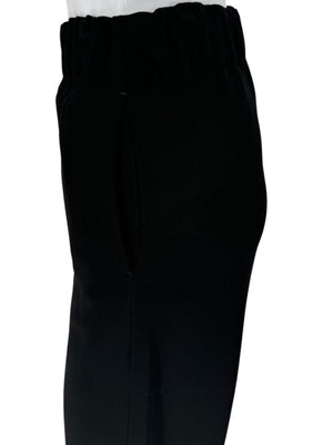 Brunello Cucinelli Black Tapered Pull-On Trousers with Side Pockets – Size US 8