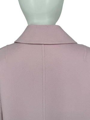 Jil Sander Pale Pink Virgin Wool Button-Front Coat – FR 38
