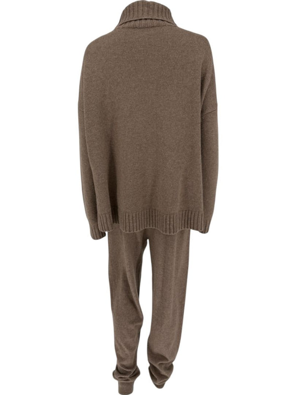 Max Mara Camel Brown Wool & Cashmere Knit Lounge Set – Size M