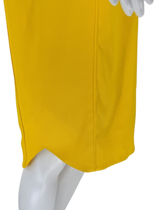 Pamella Roland Sleeveless Citron Yellow Sheath Dress – Large
