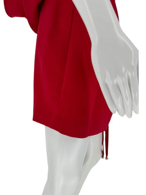 Moschino Cheap and Chic Red Drape-Back Mini Dress – Size 8 (IT 42)