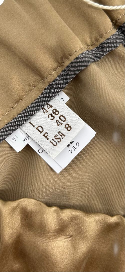 Brunello Cucinelli Tan Silk Moto Jogger Pants – Size IT 44 / US 8- NEW