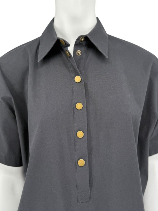 Michael Kors Collection Black Poplin Shirt Dress – Size XS