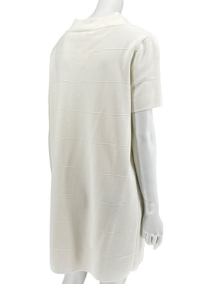 Max Mara Ivory Textured Knit Shift Dress – Size L