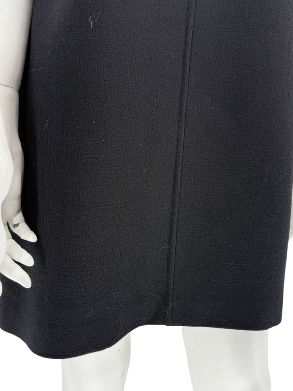 Michael Kors Collection Black Sleeveless Wool-Blend Shift Dress – Size 8