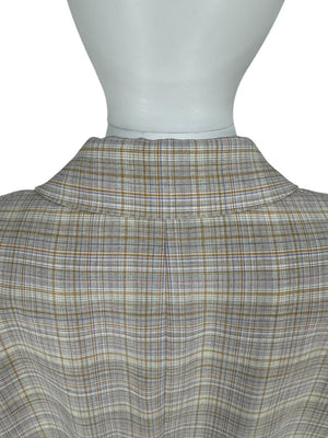 Gabriele Hearst Plaid Wool Blend Pantsuit – Size 46