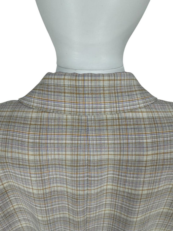 Gabriele Hearst Plaid Wool Blend Pantsuit – Size 46