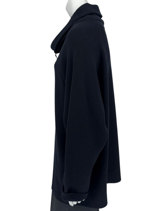 The Row Black Wool-Cashmere Cowl Neck Pullover – Size XS