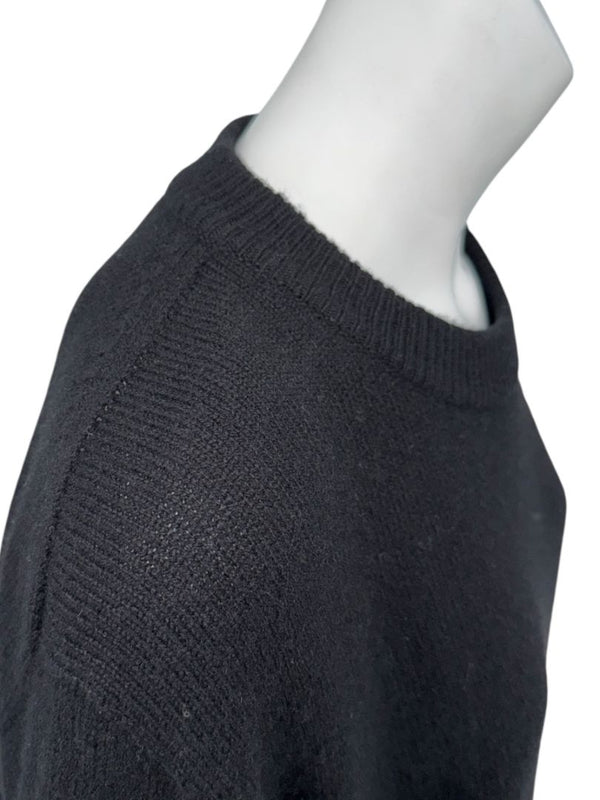 The Row Black Wool-Cashmere Crewneck Sweater – Size M