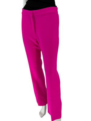 Victoria Victoria Beckham Fuchsia Wool-Blend Tailored Trousers – Size US 10