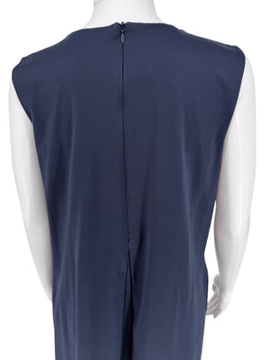 Weekend Max Mara Navy Jersey Pleated Midi Dress – Size L