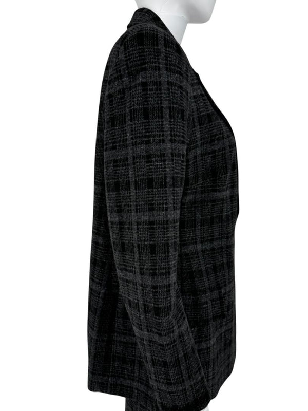 A-K-R-I-S Punto Charcoal Glen Plaid Blazer & Pants Set – Size 10