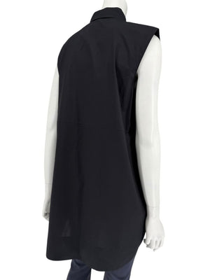 Marni Black Cotton Sleeveless Button-Front Shirt – Size IT 42