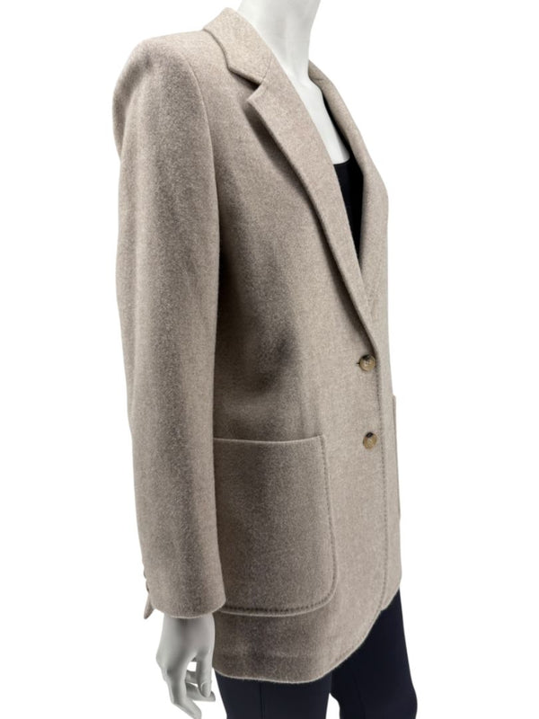 Max Mara Bronze-Gold Wool-Blend Blazer – Size IT 44