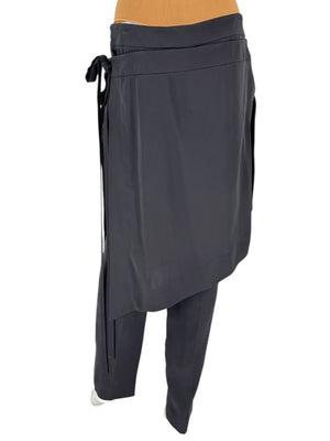 Oscar de la Renta Black Asymmetric Overlay Pants – Size 10- NWT