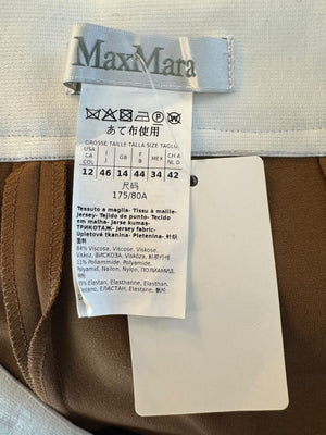 Max Mara Camel Wool Tapered Trousers – Size IT 42