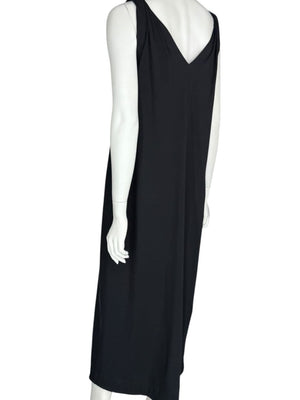 Brunello Cucinelli Black Twisted Strap Maxi Dress with Monili Detail – Size M