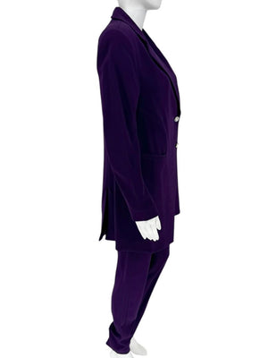 Pamella Roland Diamond Double Button Pant Suit - Large