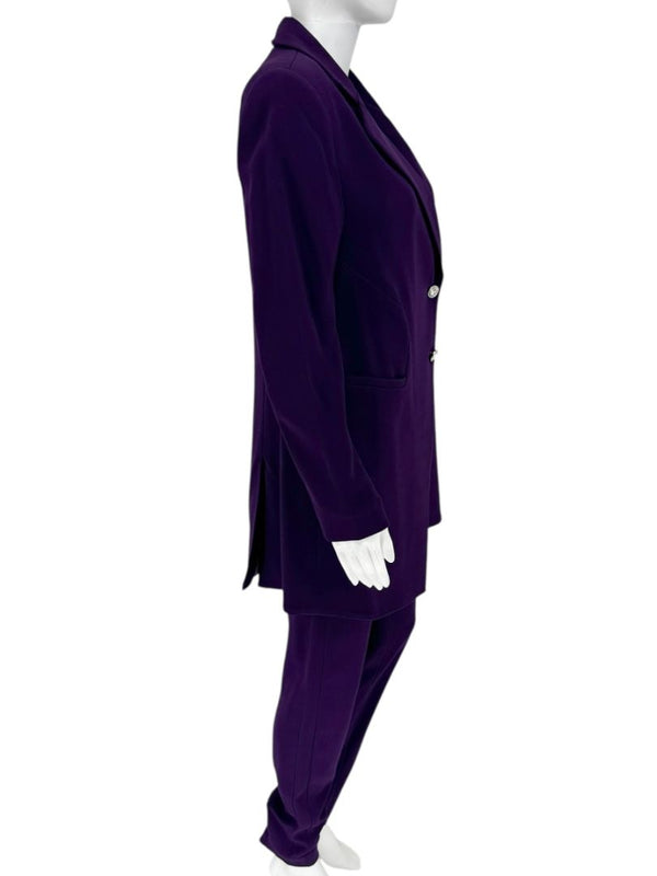 Pamella Roland Diamond Double Button Pant Suit - Large