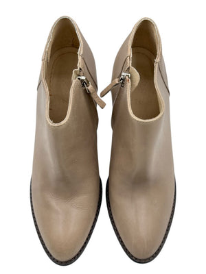 Elizabeth and James Taupe Leather Ankle Booties – Size 8.5B