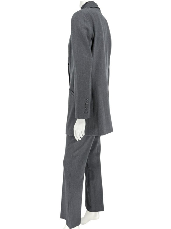 Pamella Roland Charcoal Grey Tailored Pantsuit – Large