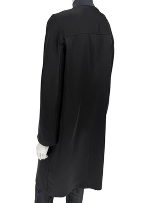 Pamella Roland Black Open-Front Longline Coat – Large