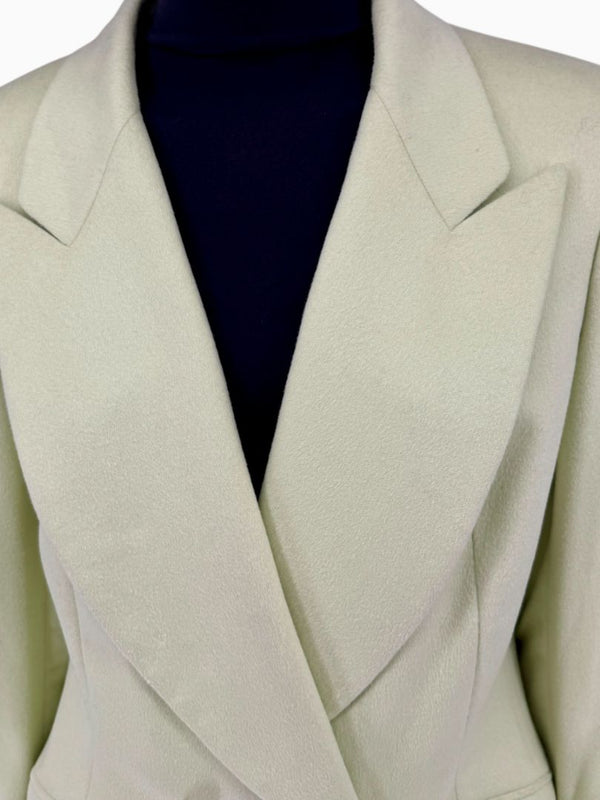 Escada Margaretha Ley Light Pistachio Double-Breasted Blazer – Size 44 (DE)