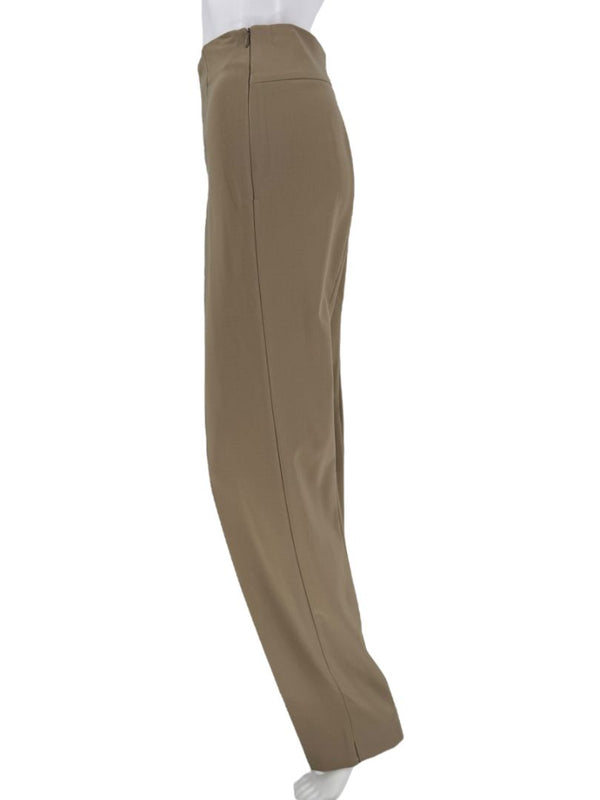 Thalian Tan High-Waisted Straight-Leg Trousers – Size 12